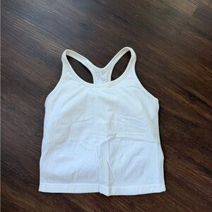 Forever 21 Women’s White Ribbed Workout Tank